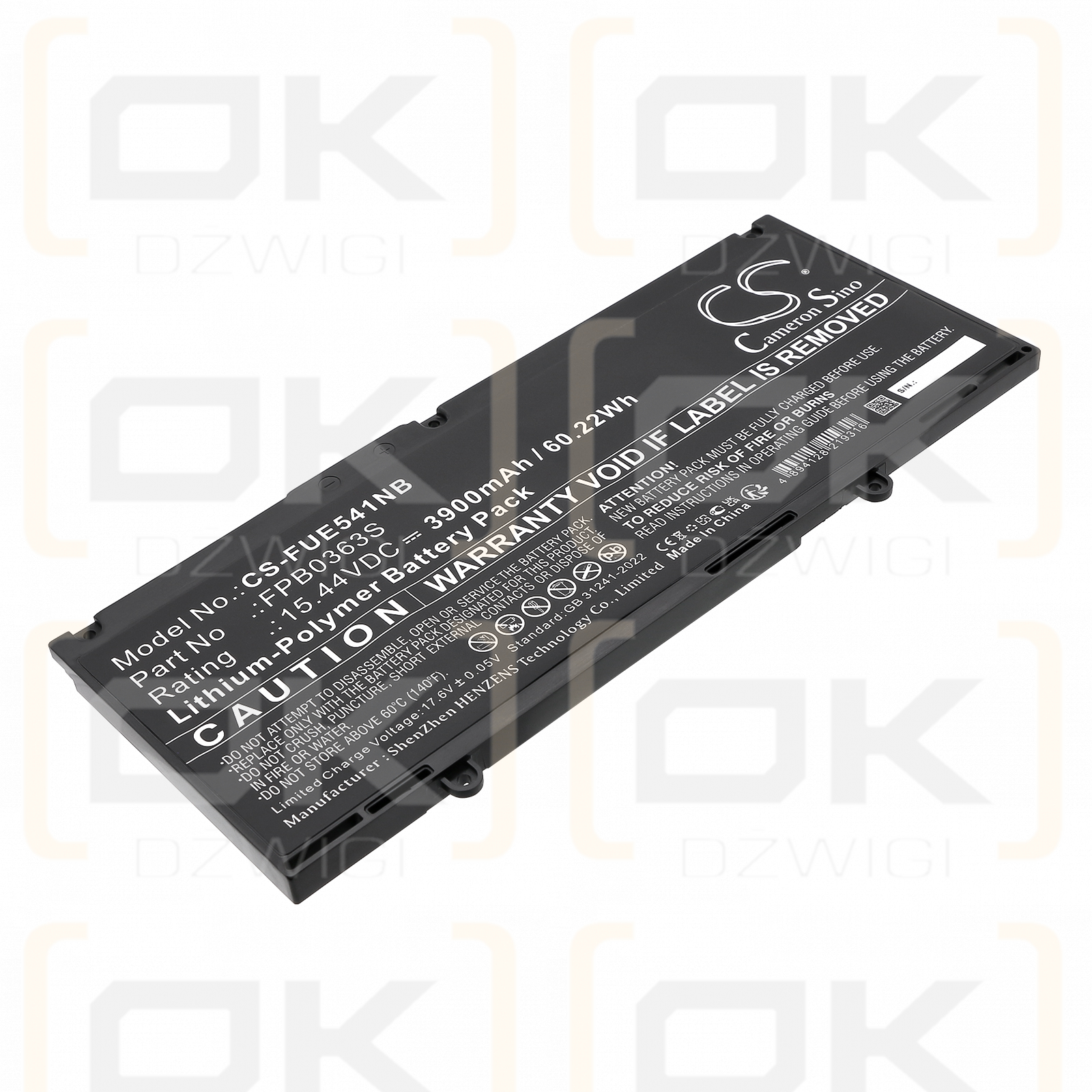 Fujitsu LifeBook U7412 / CP813249-01 3900 mAh Li-Polymer 15,44 V (Cameron Sino)