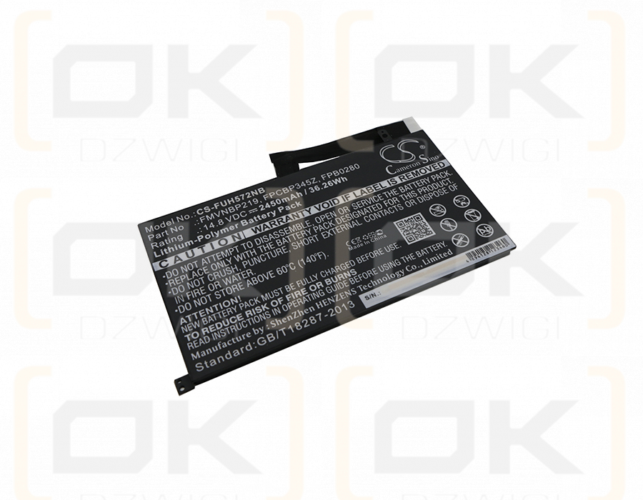 Fujitsu LifeBook UH572 / FMVNBP219 2450mAh Li-Polymer 14.8V (Cameron Sino)