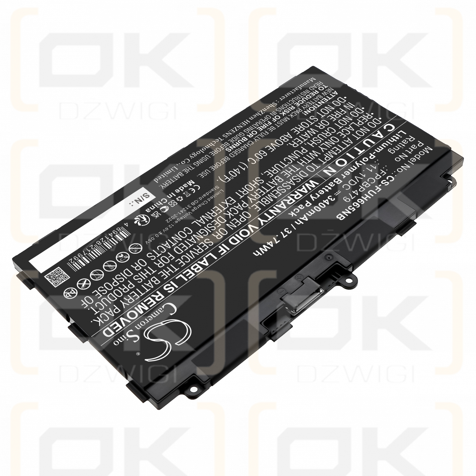 Fujitsu Stylistic Q739 / CP785375-XX 3400 mAh Li-Polymer 11,1 V (Cameron Sino)