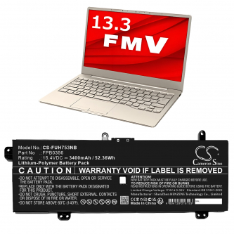 Fujitsu LifeBook WC2/E3 / CP790491-01 3400mAh Li-Polymer 15.4V (Cameron Sino)