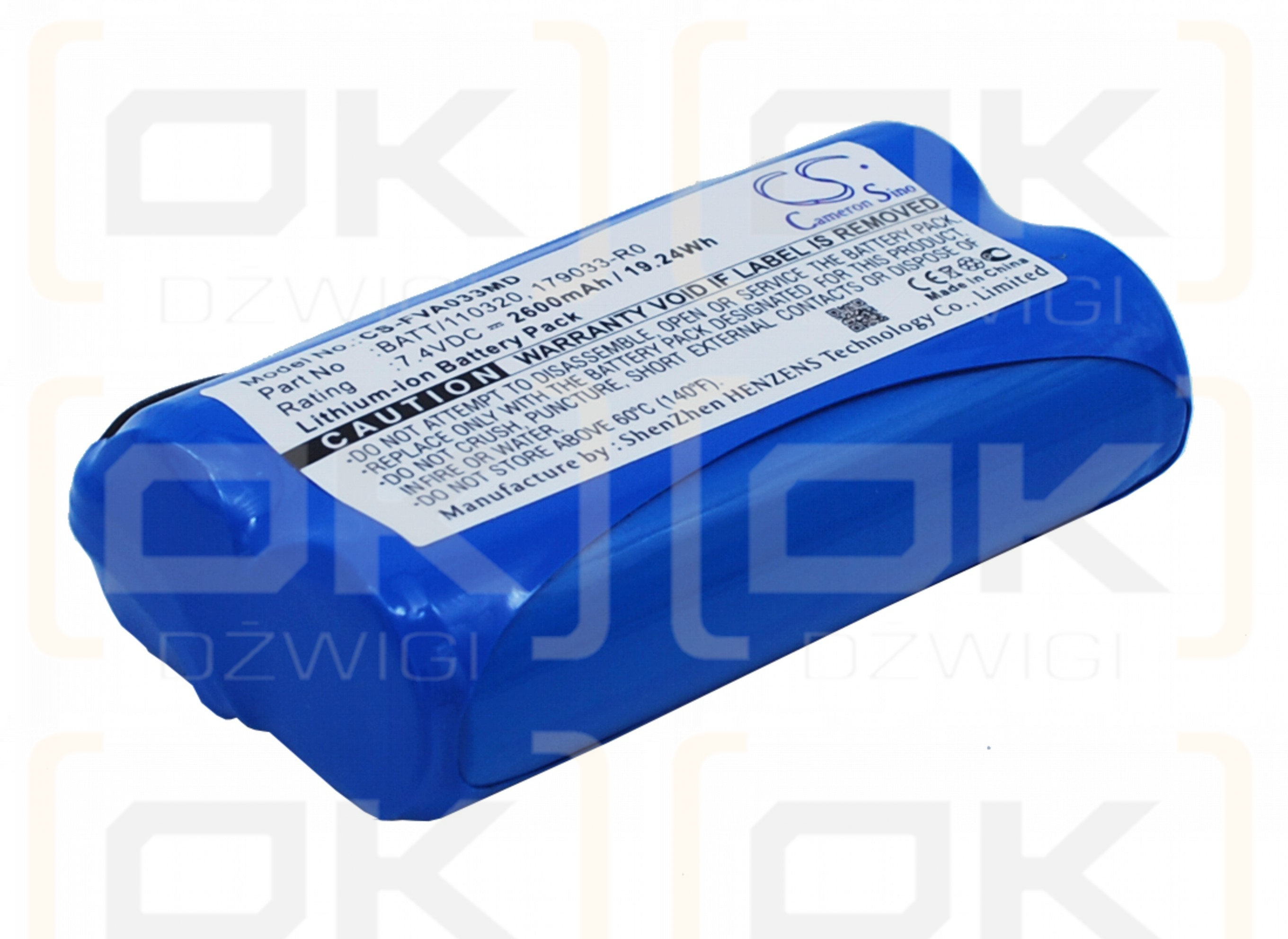 Fresenius Link4 + Agilia / 179033-R0 2600 mAh Li-Ion 7,4 V (Cameron Sino)