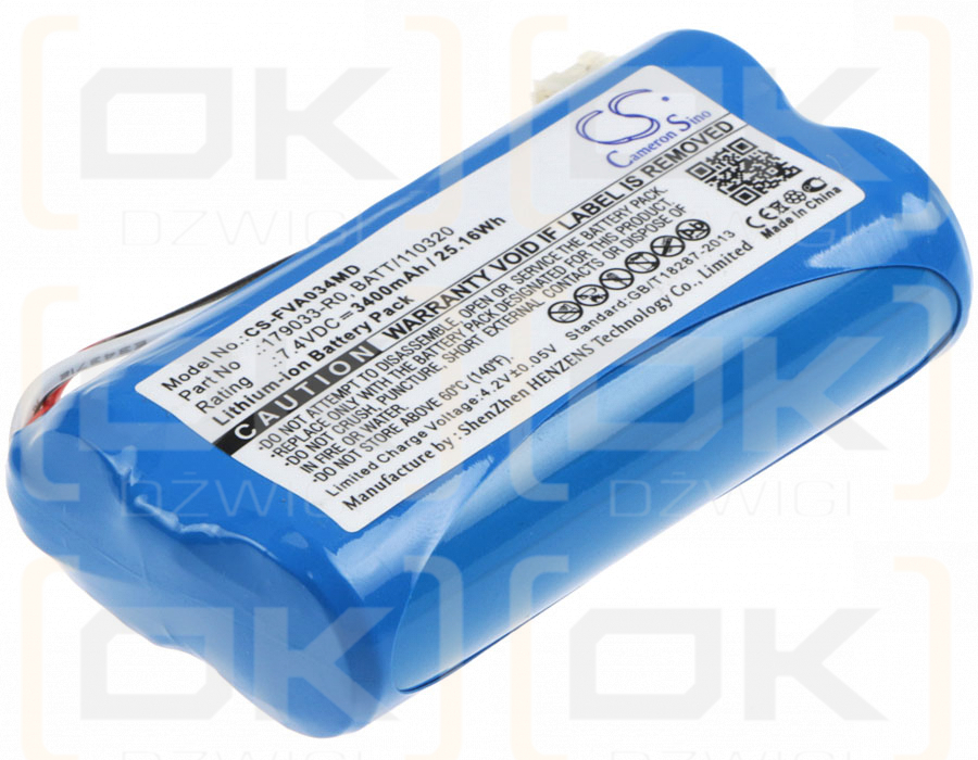 Fresenius Link4 + Agilia / 179033-R0 3400mAh Li-ion 7.4V (Cameron Sino)