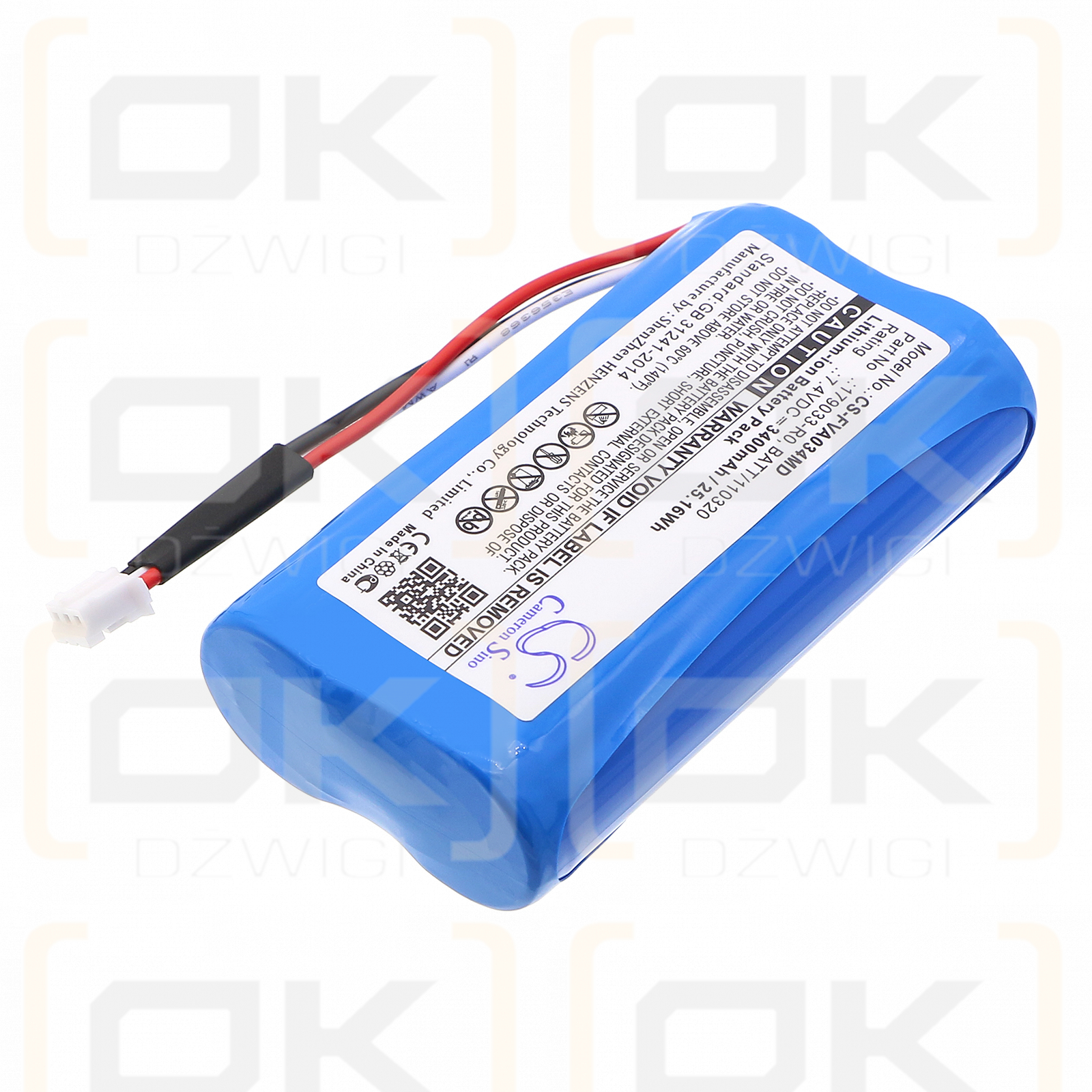 Fresenius Link4 + Agilia / 179033-R0 3400mAh Li-ion 7.4V (Cameron Sino)