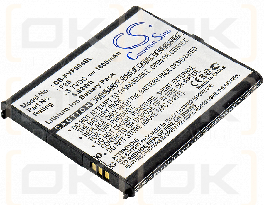 Fujitsu Arrows X F-02E / F28 1600mAh Li-ion 3.7V (Cameron Sino)