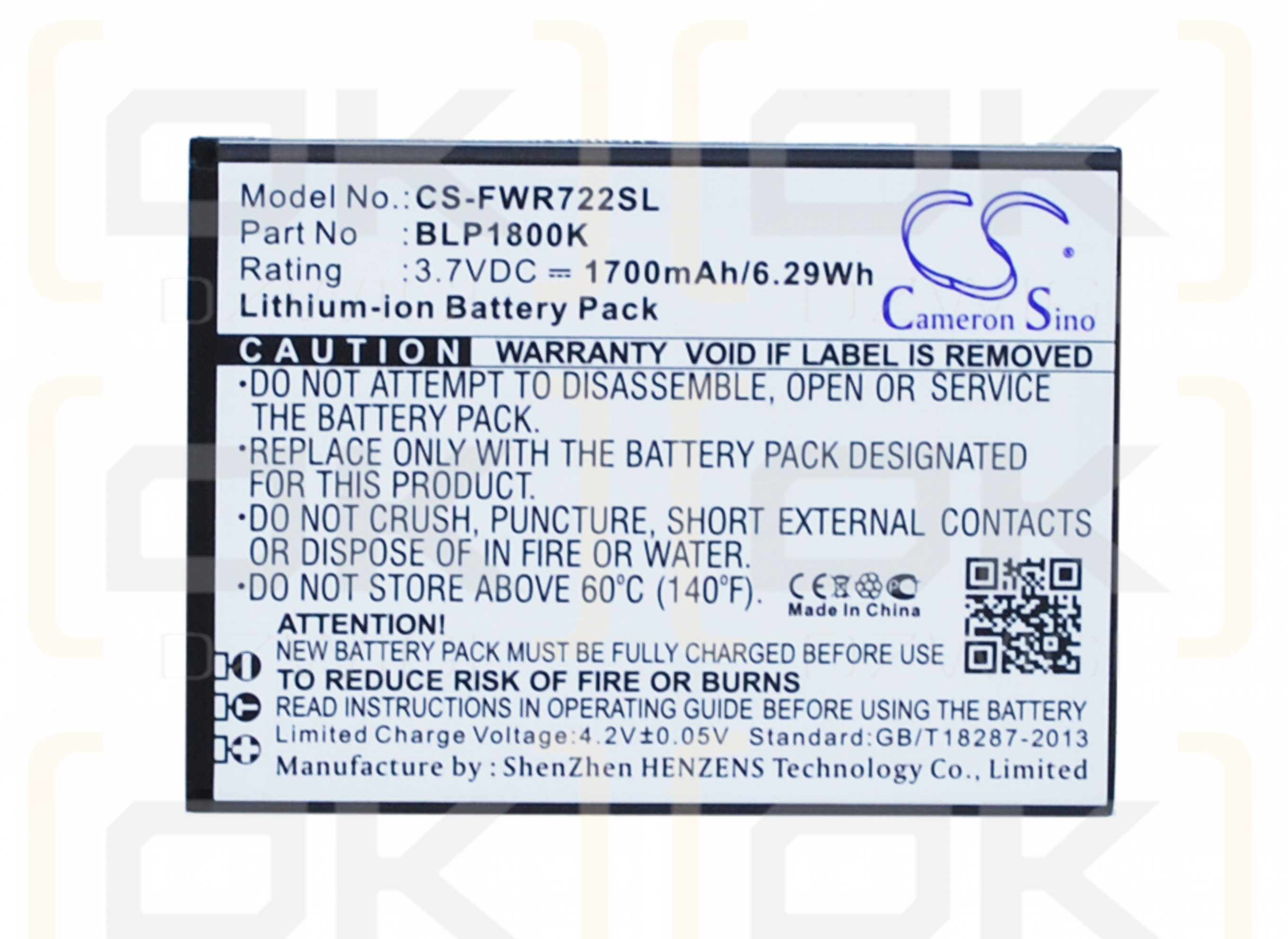 Franklin Wireless R775 / BLP1800K 1700mAh Li-ion 3.7V (Cameron Sino)