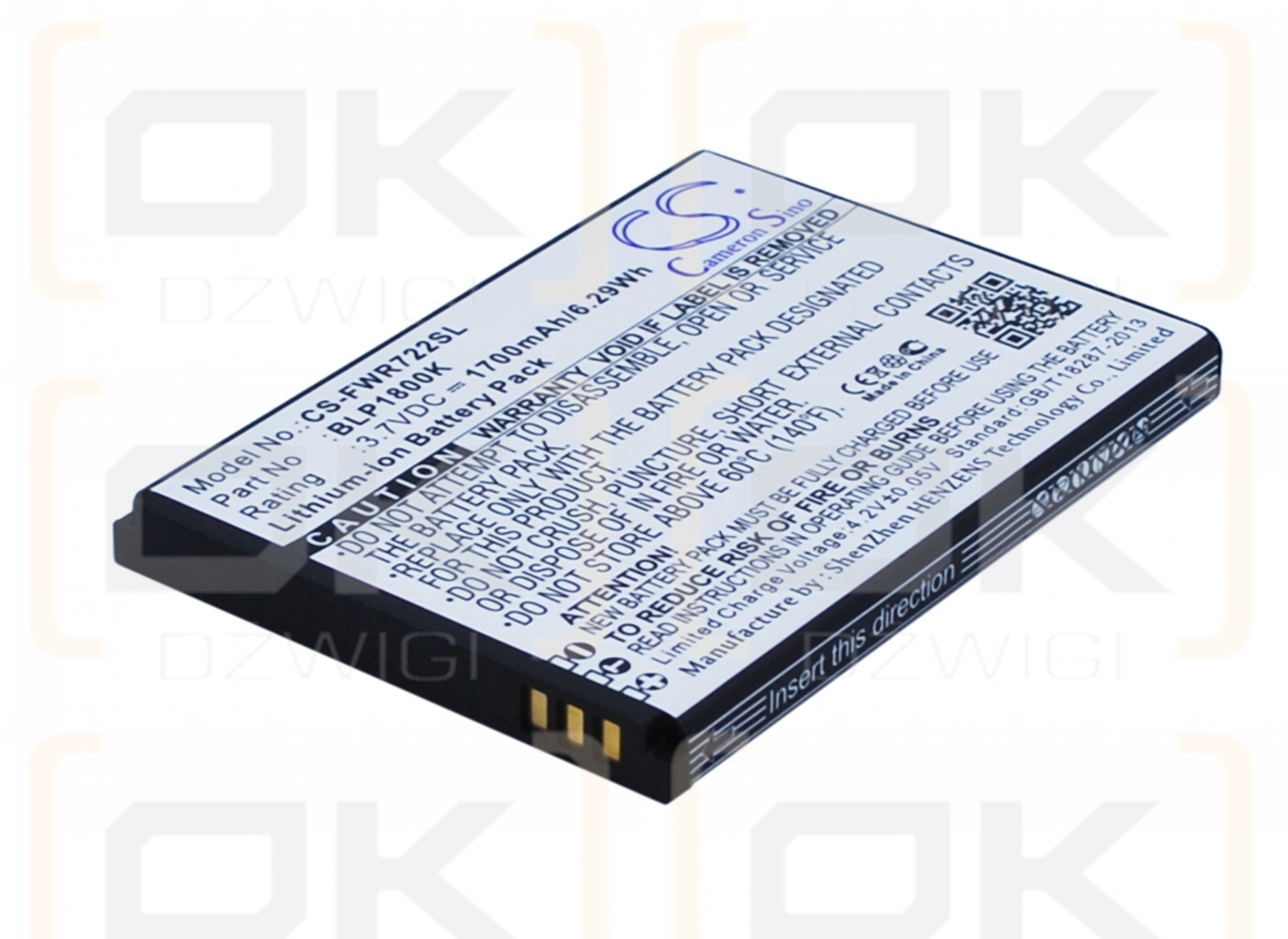 Franklin Wireless R775 / BLP1800K 1700mAh Li-ion 3.7V (Cameron Sino)