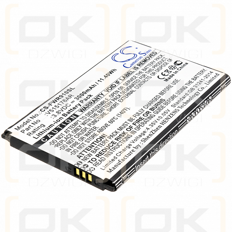 Franklin Wireless R910 / V515176AR 3000 mAh Li-Ion 3,8 V (Cameron Sino)