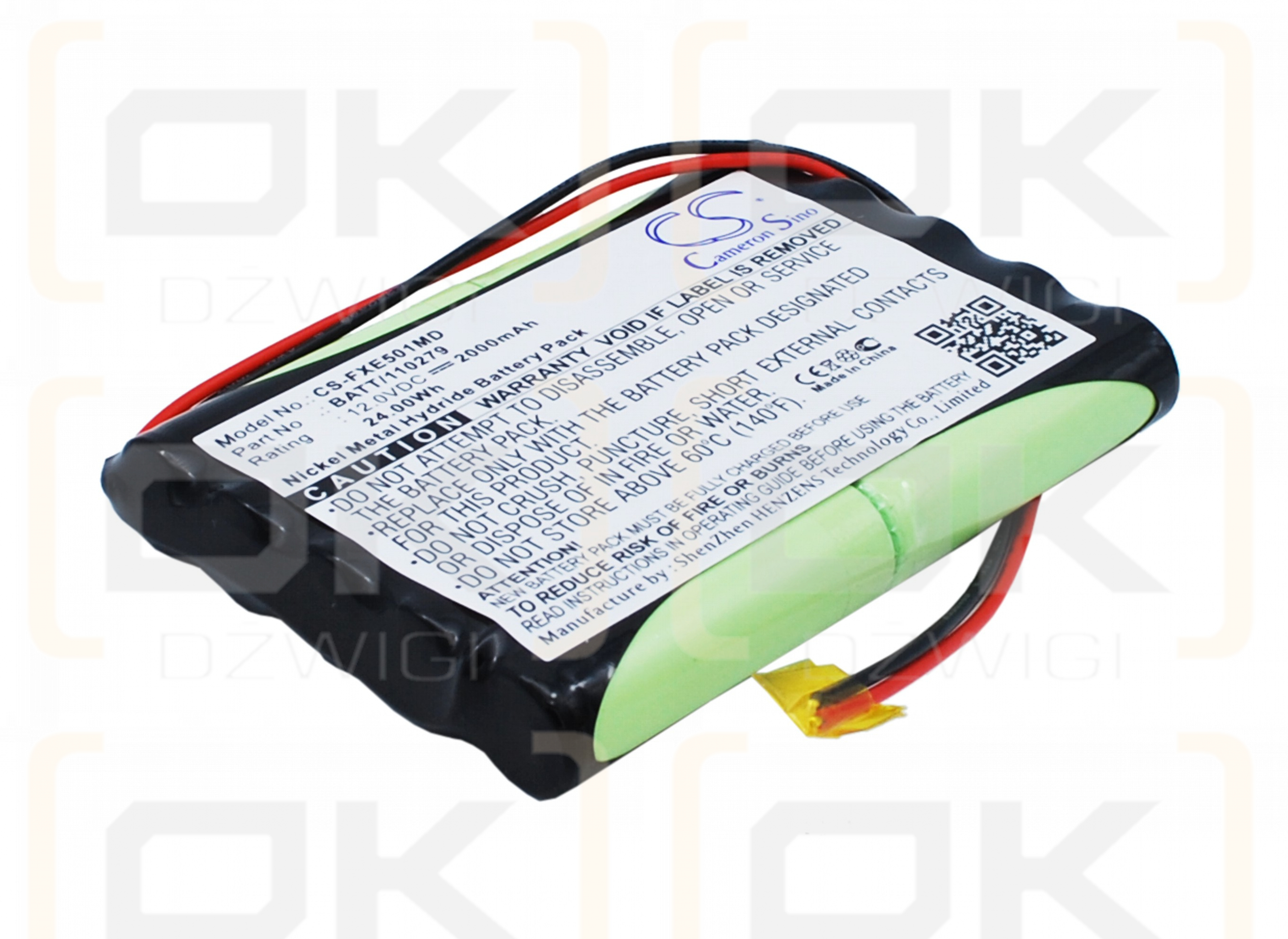 Analizador de ECG Fukuda Cardisuny ME501BX / 120279 2000mAh Ni-MH 12.0V (Cameron Sino)