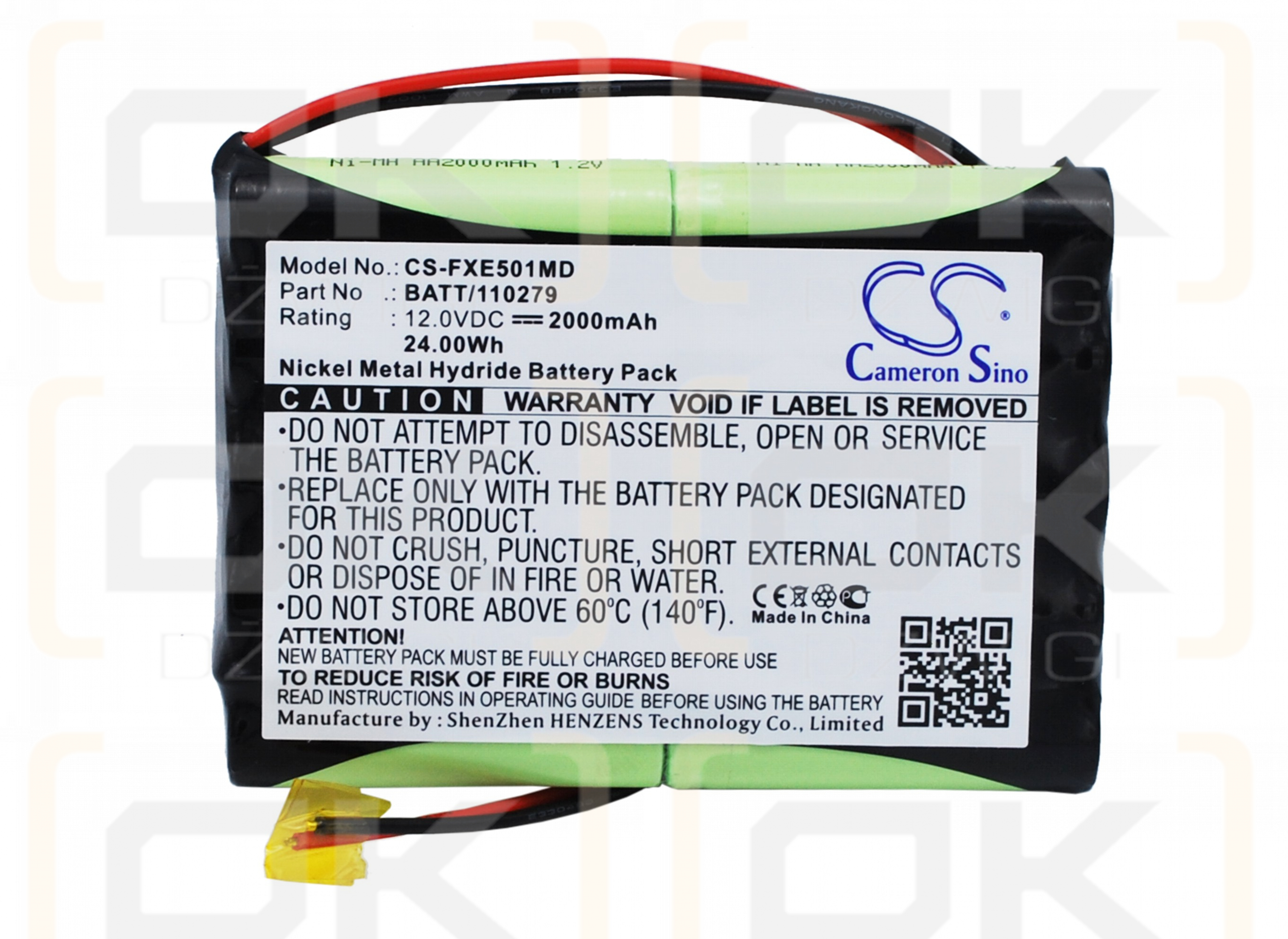 Analizador de ECG Fukuda Cardisuny ME501BX / 120279 2000mAh Ni-MH 12.0V (Cameron Sino)