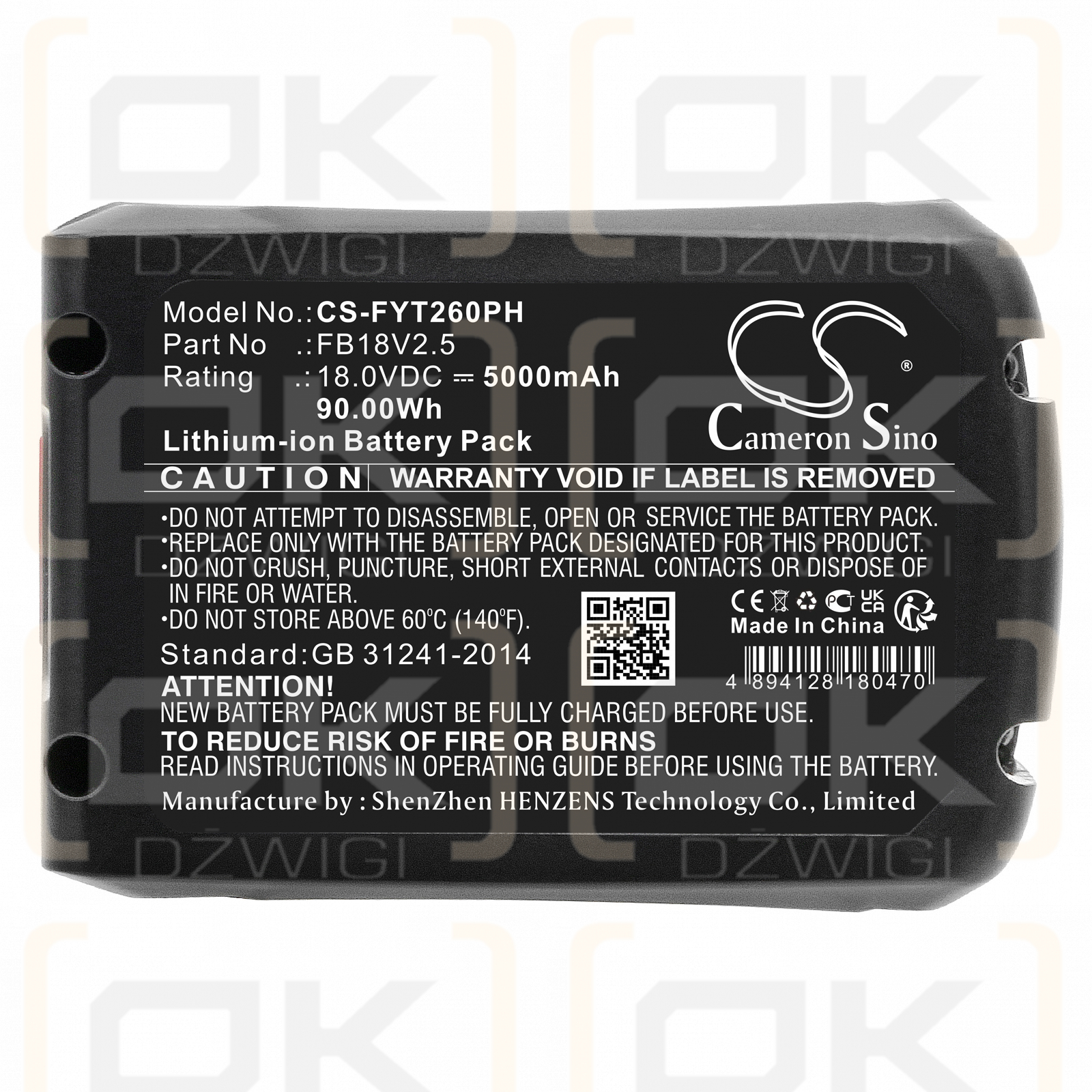 Cortacésped inalámbrico de empuje Flymo EasiStore 380R Li 36 V / FB18V2.5 5000 mAh Li-ion 18,0 V (Cameron Sino)