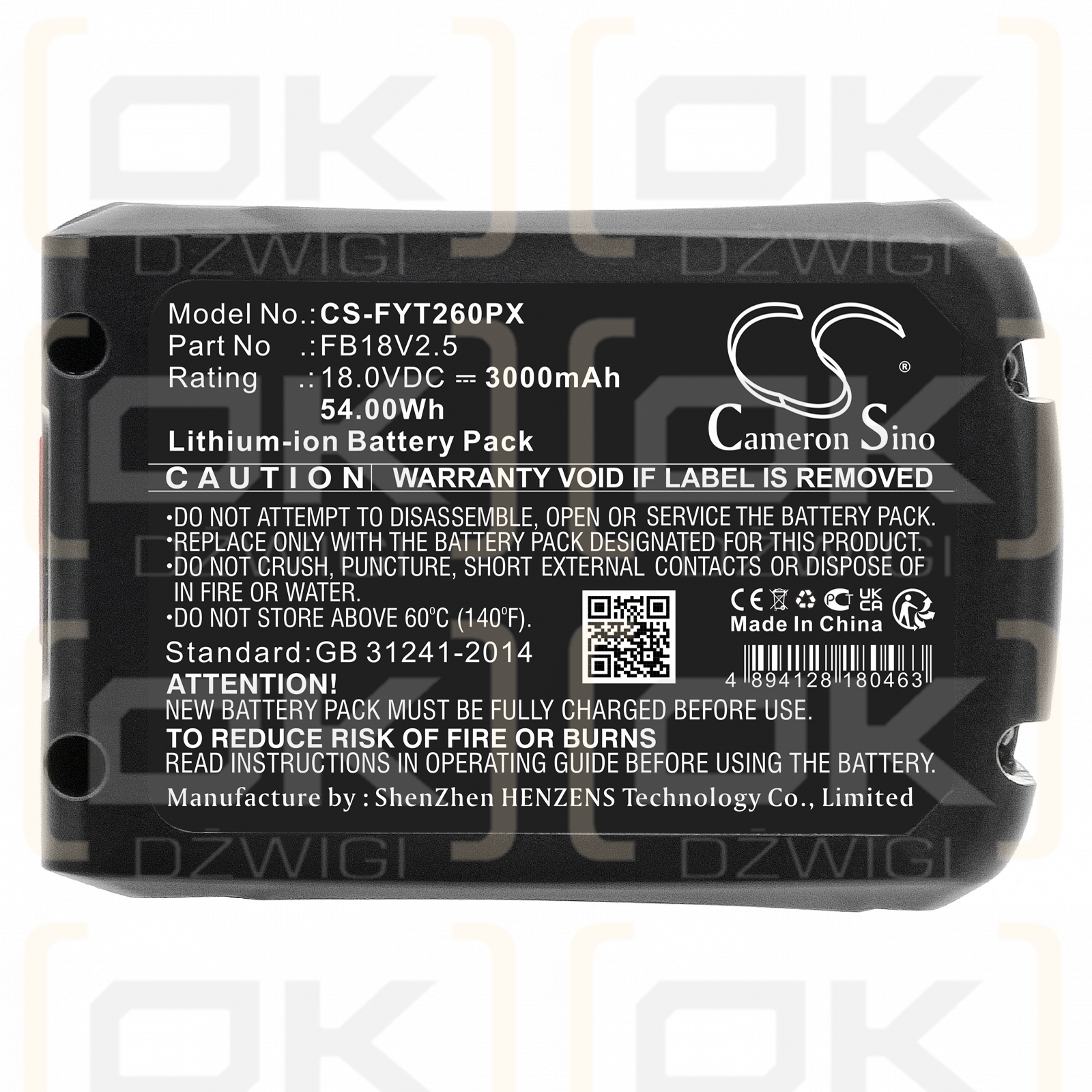 Cortacésped inalámbrico de empuje Flymo EasiStore 380R Li 36 V / FB18V2.5 3000 mAh Li-ion 18,0 V (Cameron Sino)