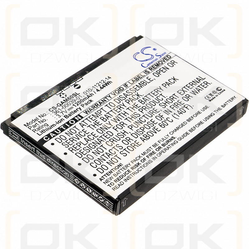 Ersatzakku für Garmin nuvifone G60 / 361-00039-01 1200 mAh Li-Ion 3,7 V (Cameron Sino)