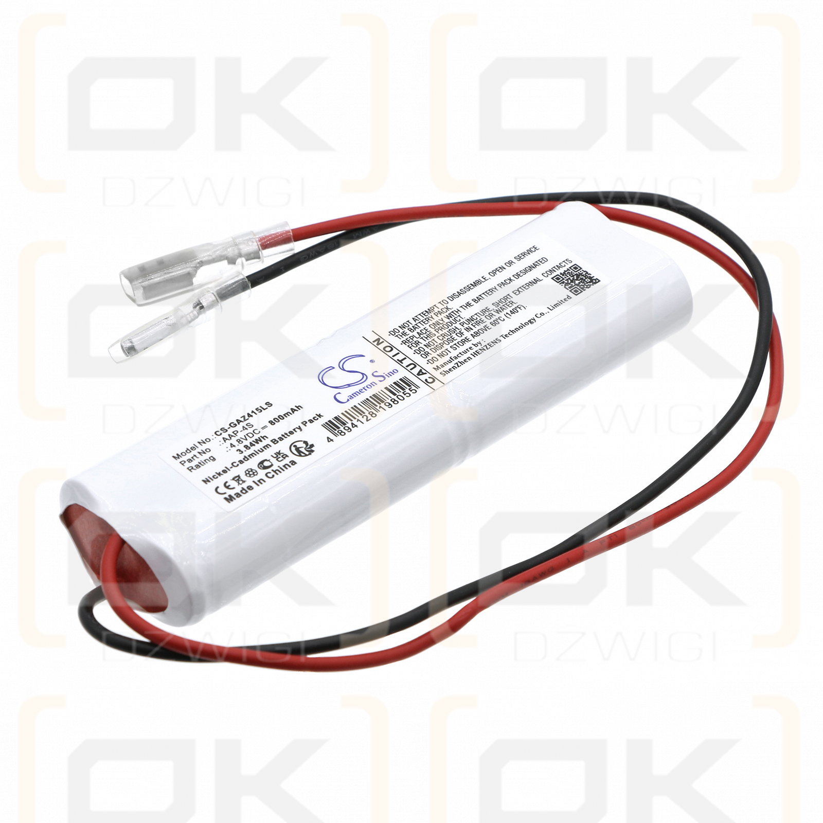 GAZ 5161000415 / AAP-4S 800 mAh Ni-CD 4,8 V (Cameron Sino)