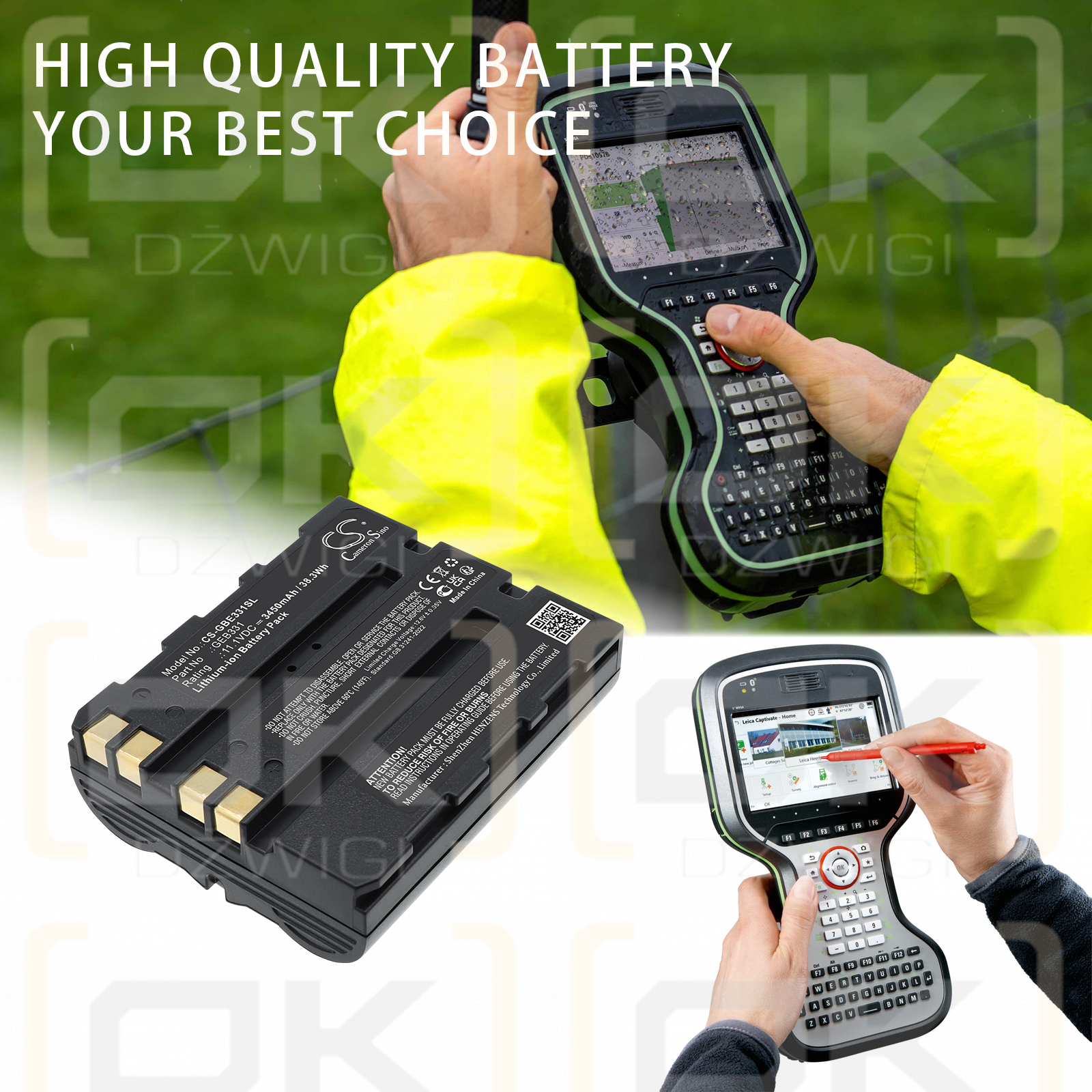 Leica iCG70 GNSS antennas / 799190 3450 mAh Li-ion 11.1 V (Cameron Sino)