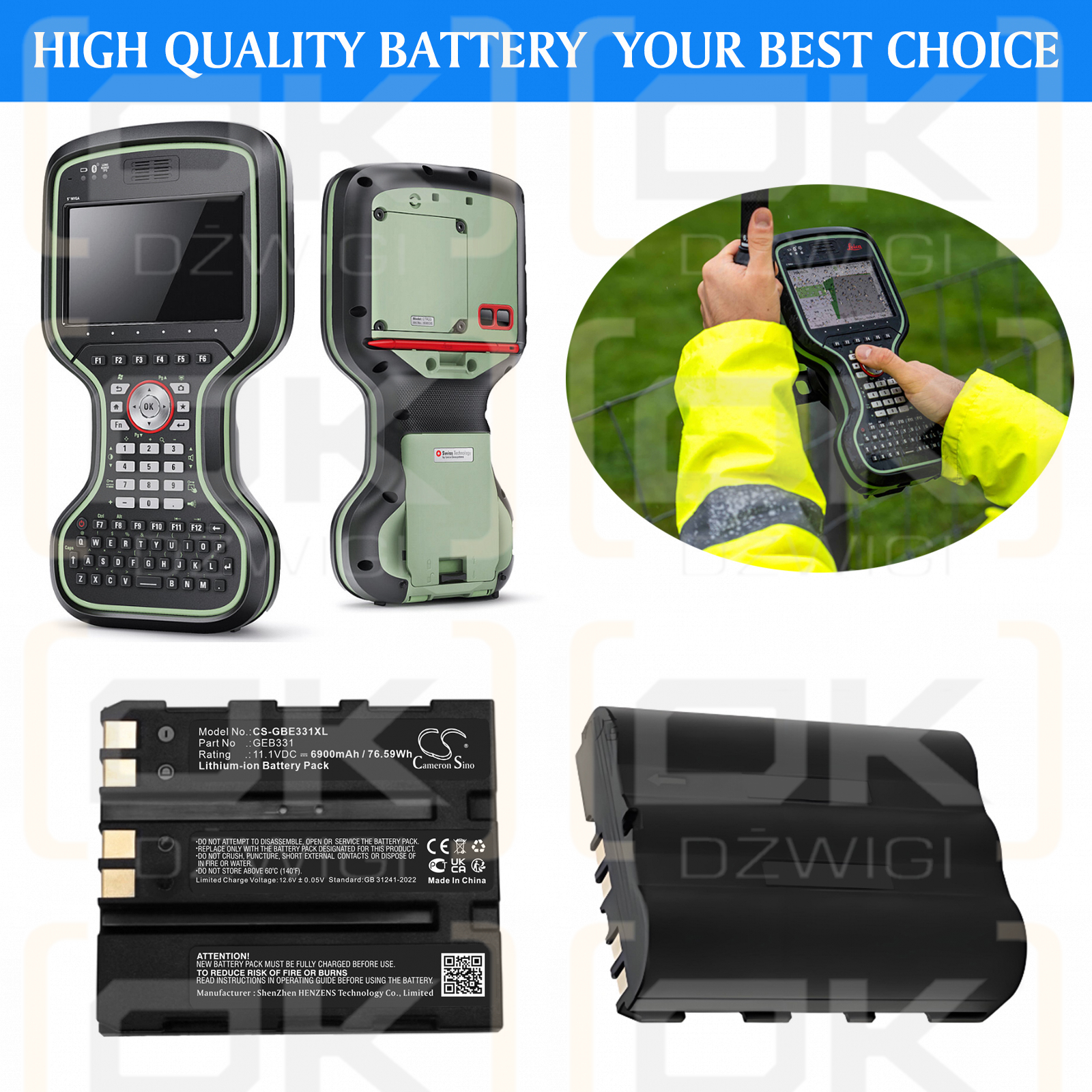 Leica iCG70 GNSS-Antennen / 799190 6900 mAh Li-Ion 11,1 V (Cameron Sino)