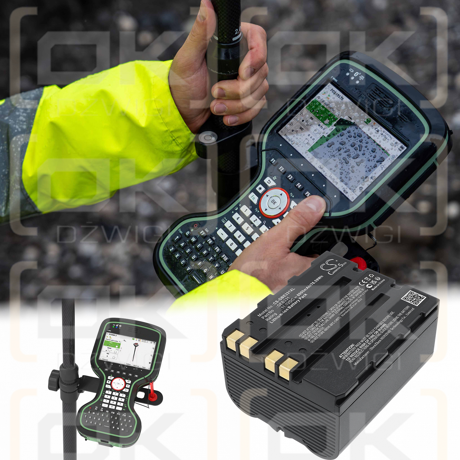 Leica iCG70 GNSS antennas / 799190 6900 mAh Li-ion 11.1 V (Cameron Sino)