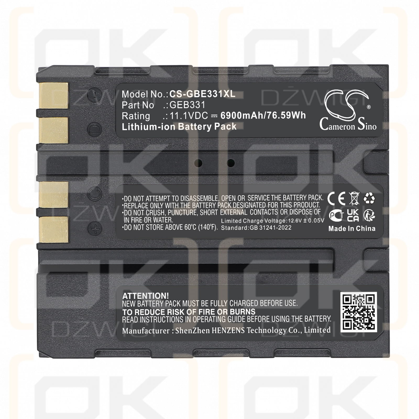 Leica iCG70 GNSS antennas / 799190 6900 mAh Li-ion 11.1 V (Cameron Sino)