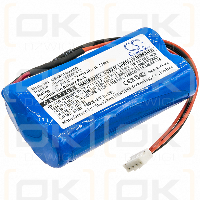 G-CARE SP-800 / BAK-18650C4*2 2600mAh Li-ion 7.2V (Cameron Sino)