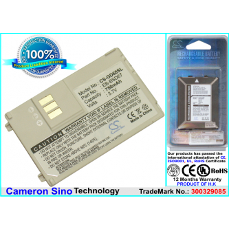 Batería de repuesto para Panasonic GD68 / EB-BSD67, 750 mAh, iones de litio, 3,7 V (Cameron Sino)