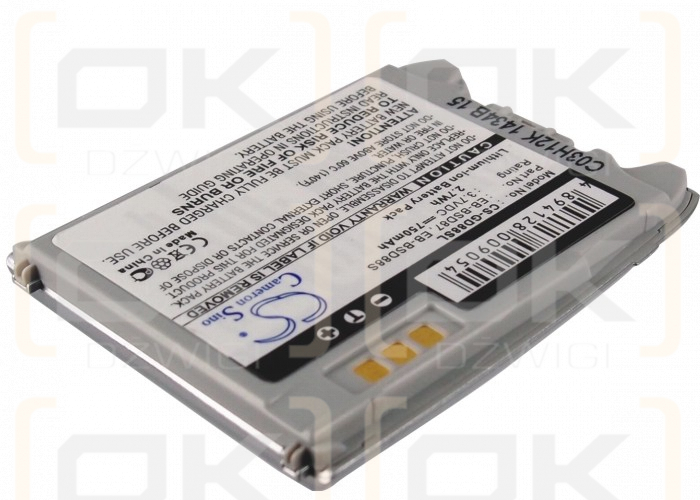 Batería de repuesto para Panasonic GD97 / EB-BSD87, 750 mAh, iones de litio, 3,7 V (Cameron Sino)