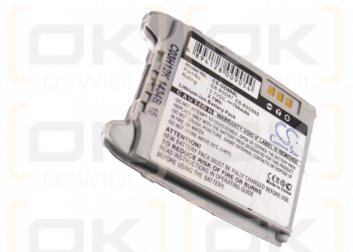 Batería de repuesto para Panasonic GD97 / EB-BSD87, 750 mAh, iones de litio, 3,7 V (Cameron Sino)