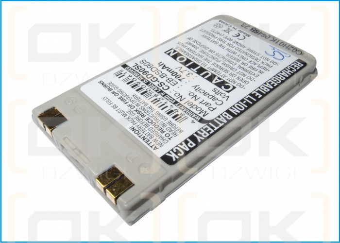 Batería de repuesto para Panasonic TX210 / EB-BSD90S, 700 mAh, iones de litio, 3,7 V (Cameron Sino)