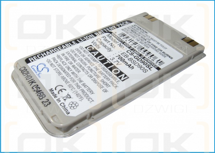 Batería de repuesto para Panasonic TX210 / EB-BSD90S, 700 mAh, iones de litio, 3,7 V (Cameron Sino)