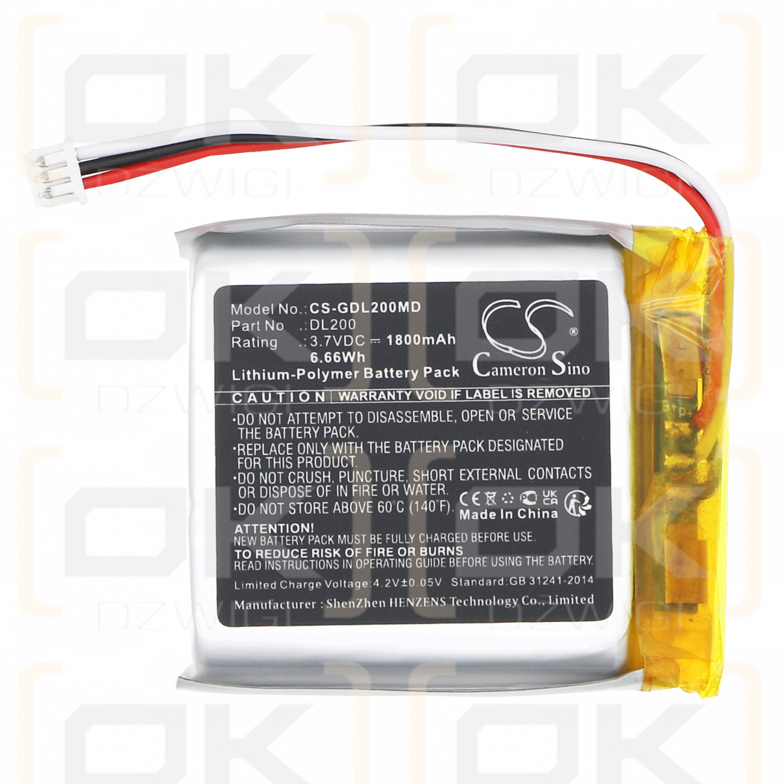 3GEN Lumio S / 137419 1800mAh Li-Polymer 3.7V (Cameron Sino)