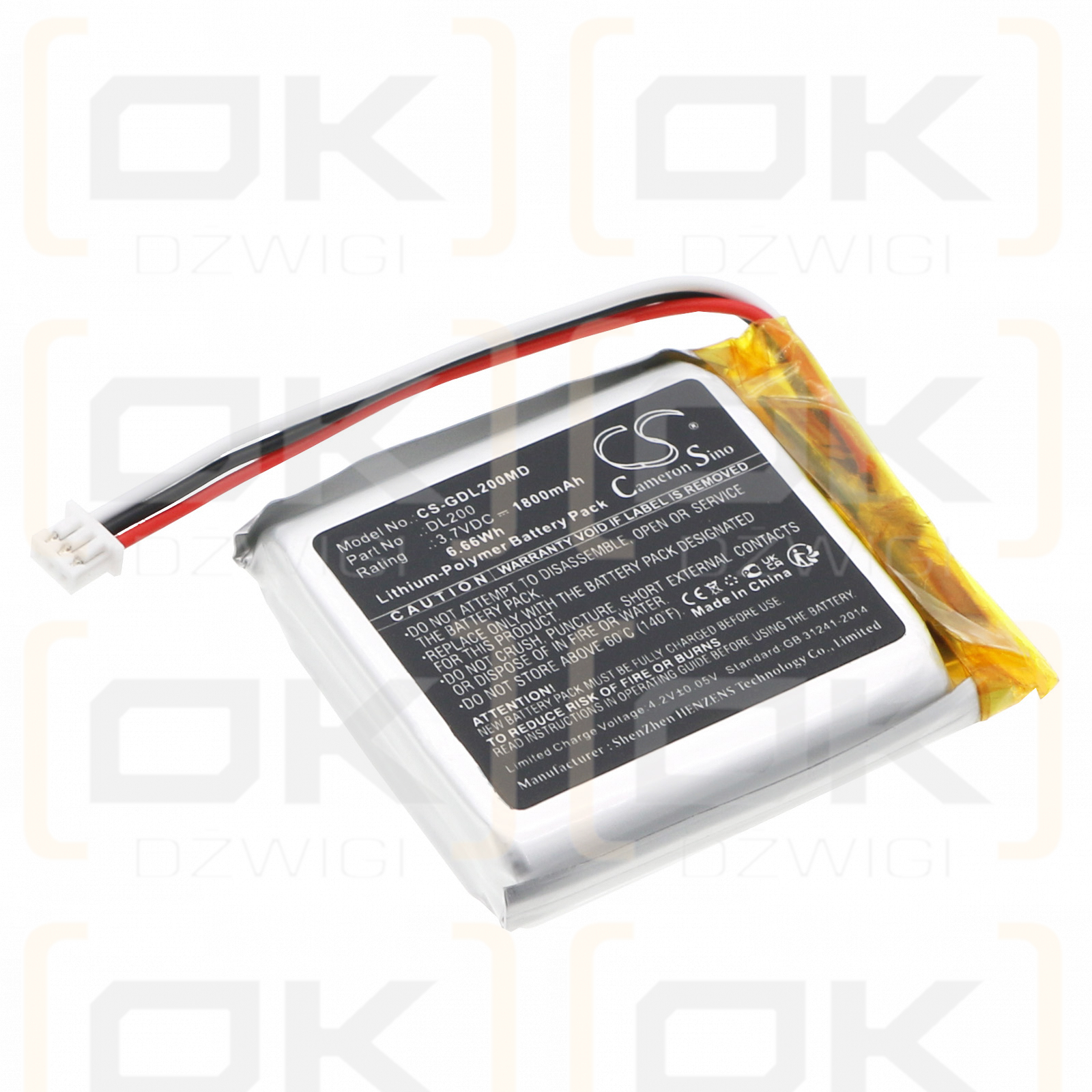 3GEN Lumio S / 137419 1800mAh Li-Polymer 3.7V (Cameron Sino)