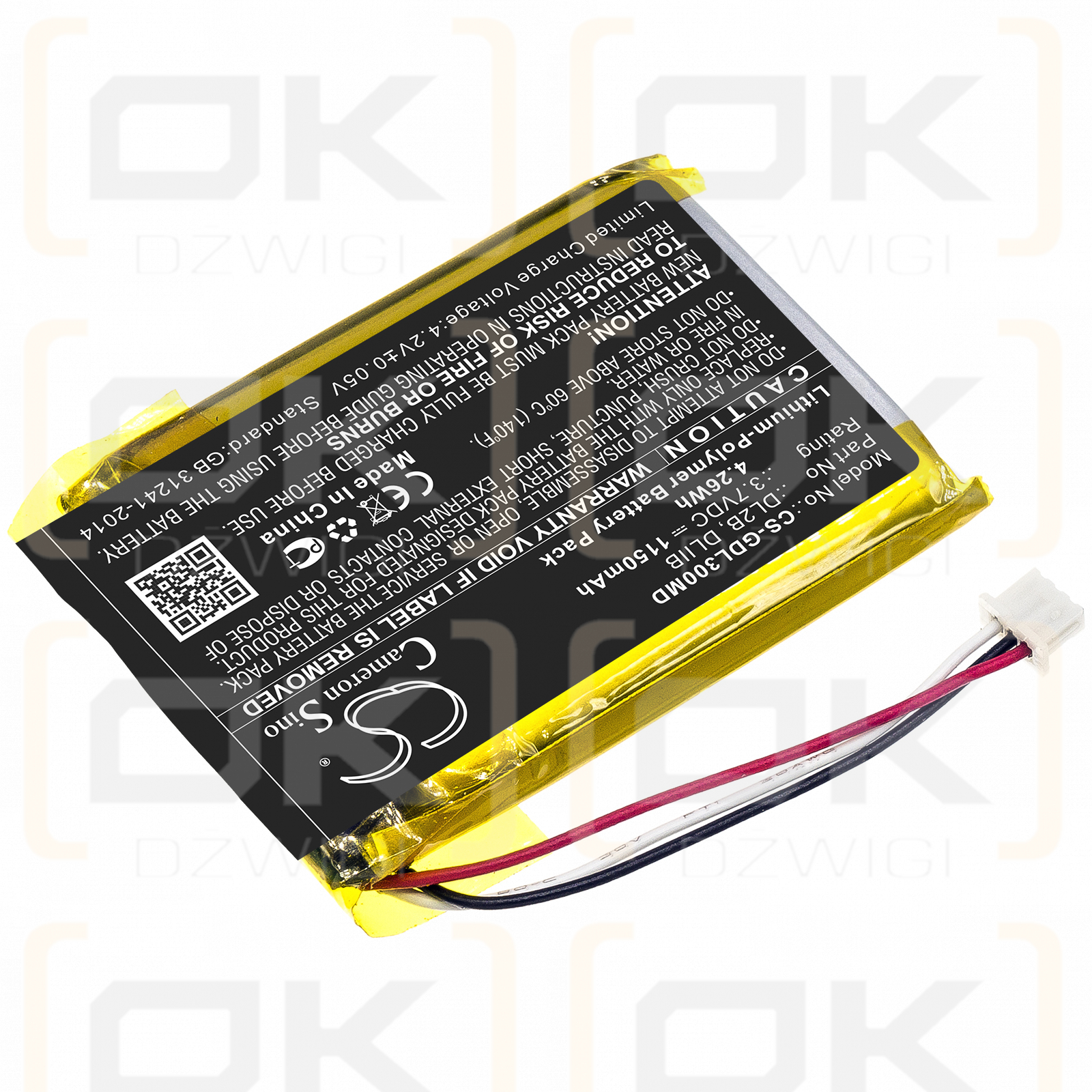 3GEN DNL3N / DL2B 1150mAh Li-Polymer 3.7V (Cameron Sino)