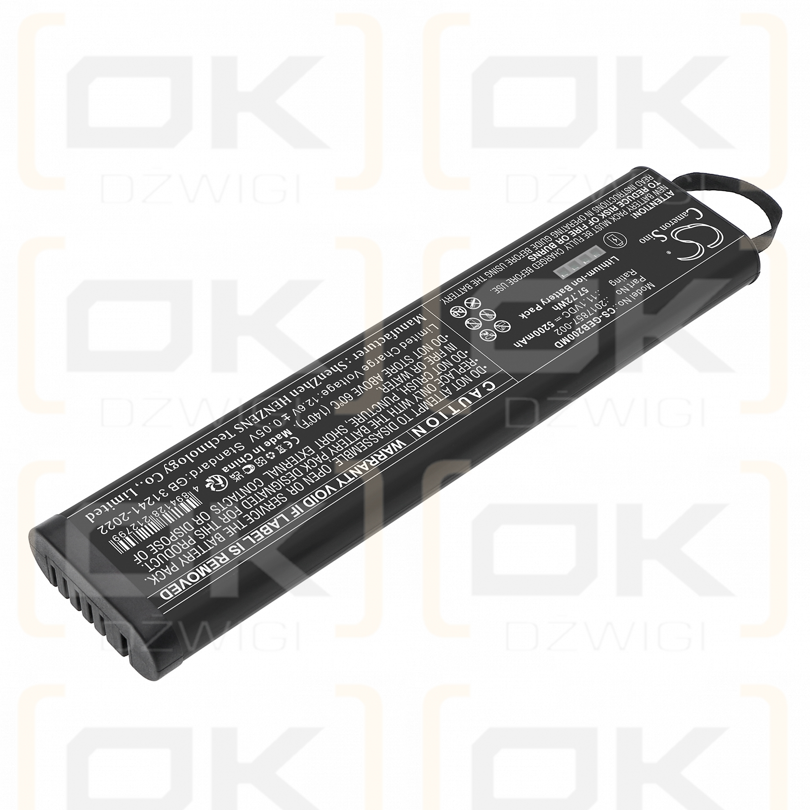 GE Moniteur Dash B50 / 2017857-002 5200mAh Li-ion 11.1V (Cameron Sino)