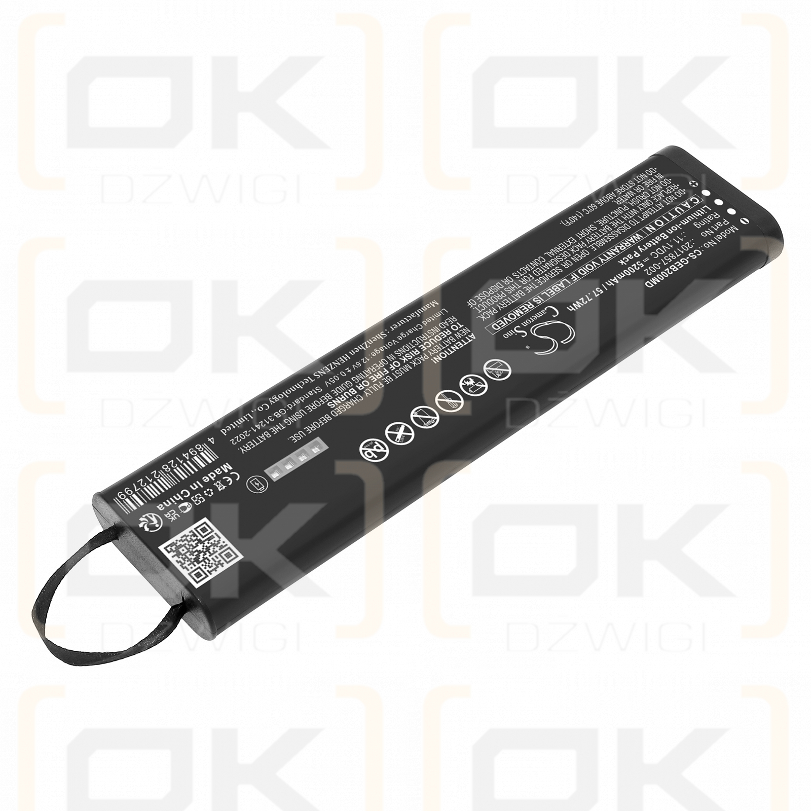 GE Datex FM patient monitor / 2017857-002 5200mAh Li-ion 11.1V (Cameron Sino)