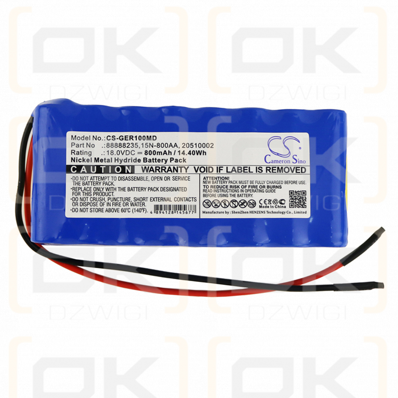 GE SCP912 / 88888235 800mAh Ni-MH 18.0V (Cameron Sino)