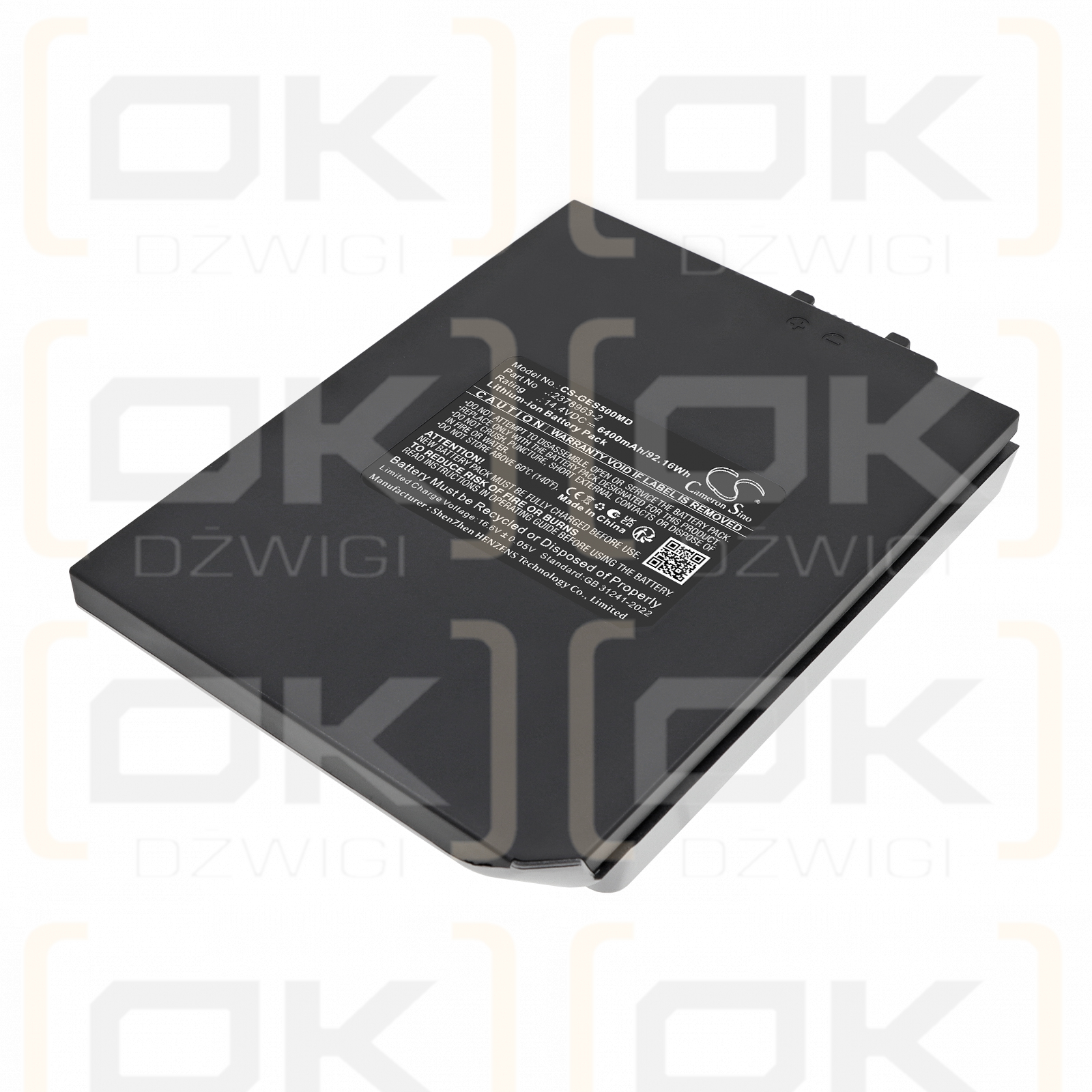 Replacement Battery for GE Vivid S6 / 2378963-2 6400 mAh Li-ion 14.4 V (Cameron Sino)