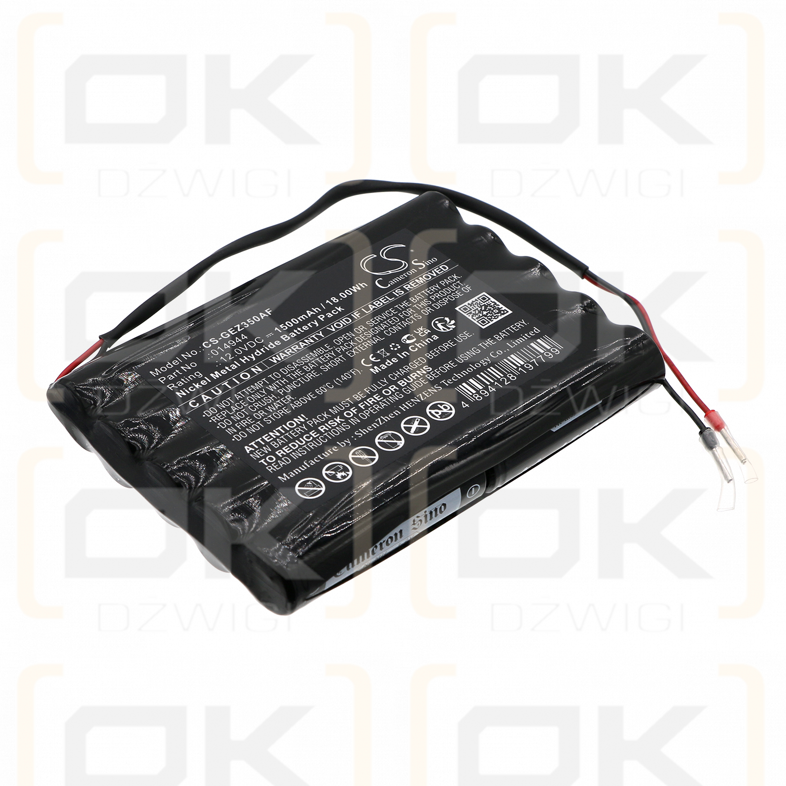 GEZE TSA360NT / 014944 1500mAh Ni-MH 12.0V (Cameron Sino)