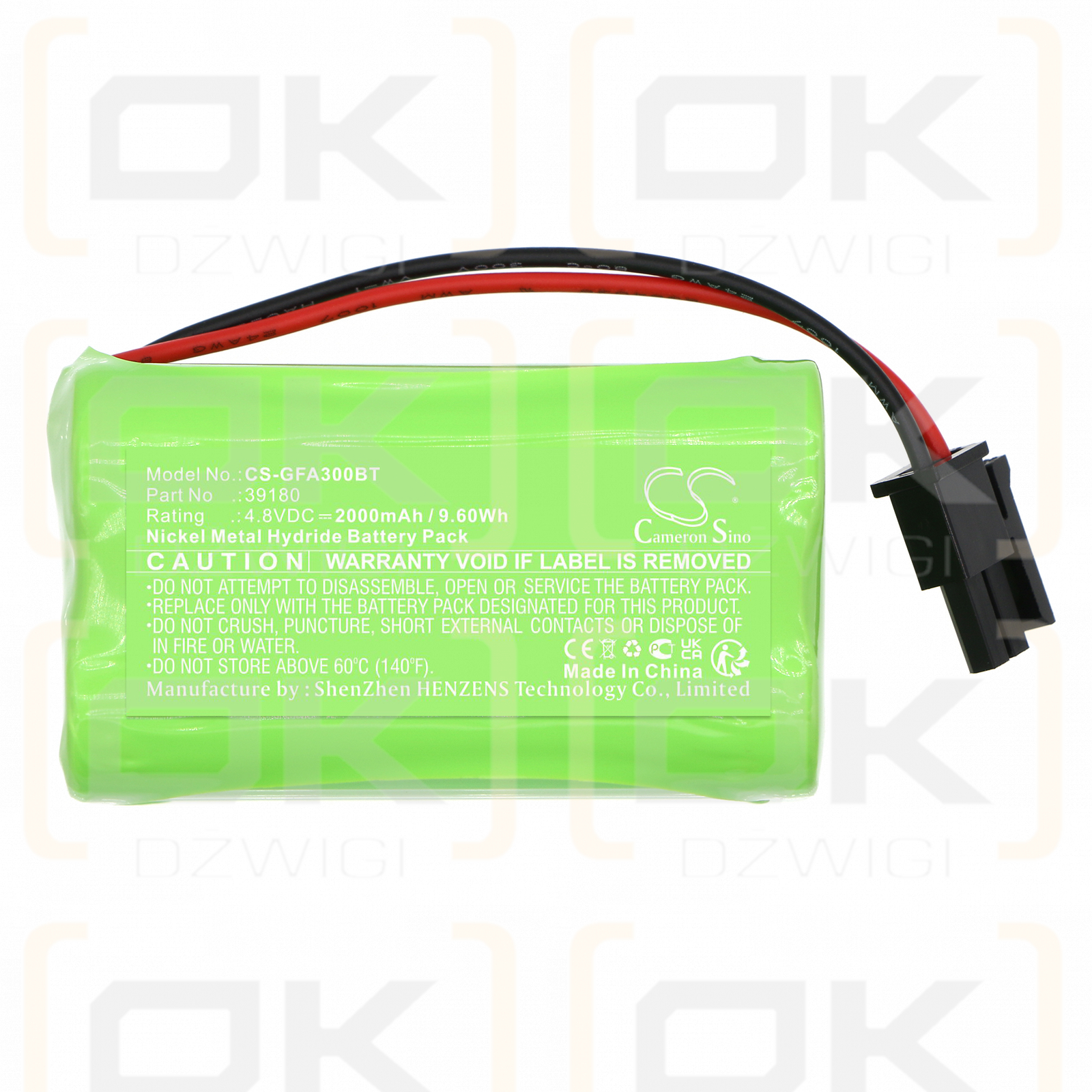 Grothe FA30-RP10 / 39180 2000 mAh Ni-MH 4,8 V (Cameron Sino)