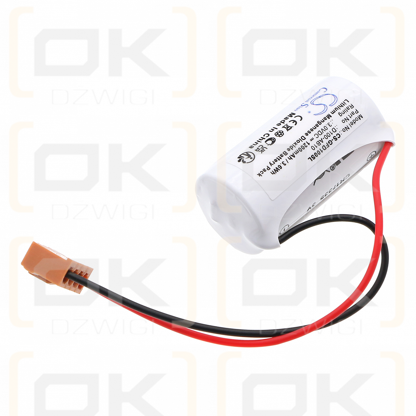 GE Fanuc D100-AB10 / B9670CH 1200mAh Li-MnO2 3.0V (Cameron Sino)