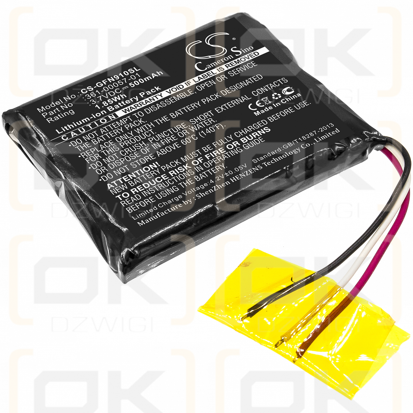 Garmin forerunner 910XT / 361-00057-01 500mAh Li-ion 3.7V (Cameron Sino)