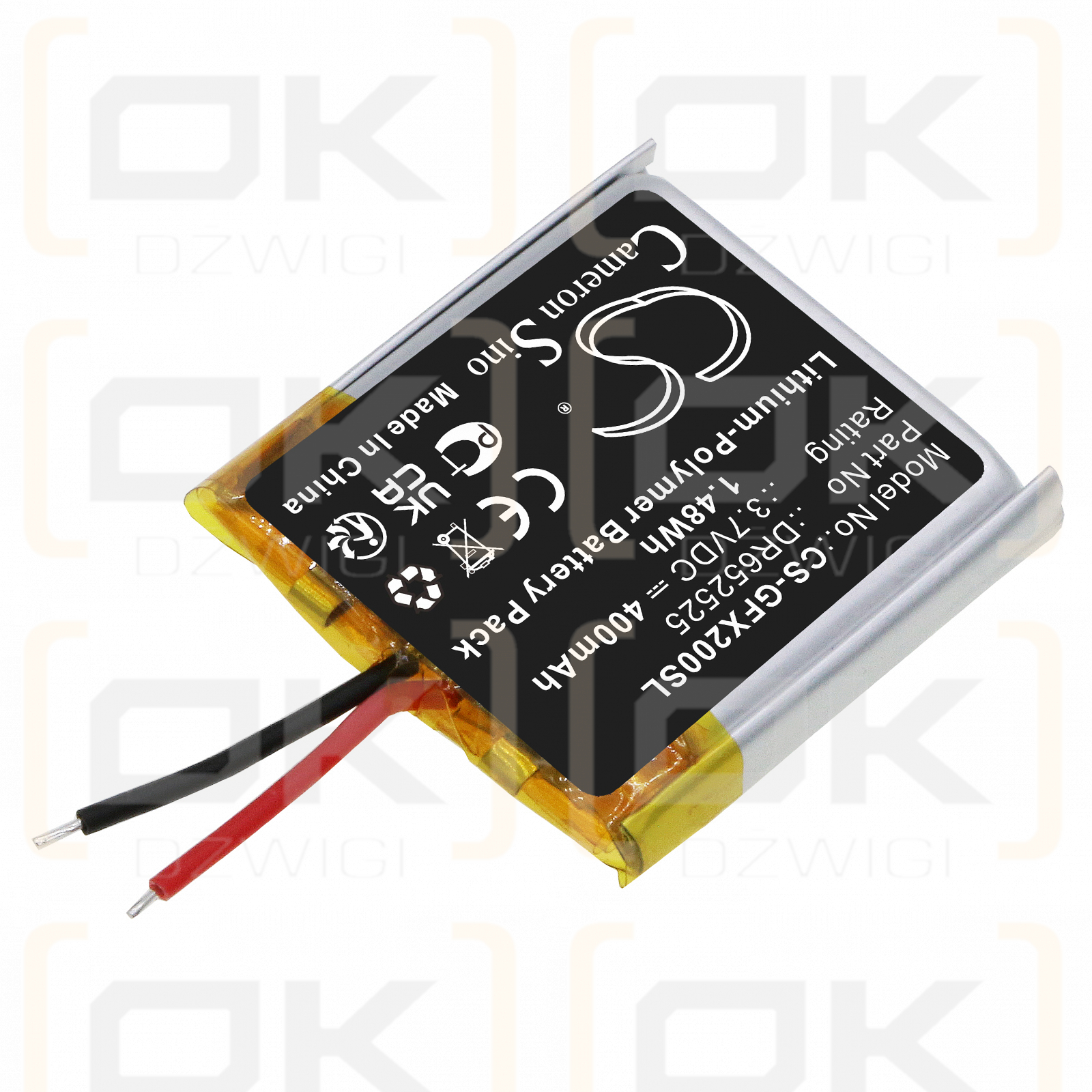 GolfBuddy 2ALG4 VoiceX / DR652525 400mAh Li-Polímero 3.7V (Cameron Sino)