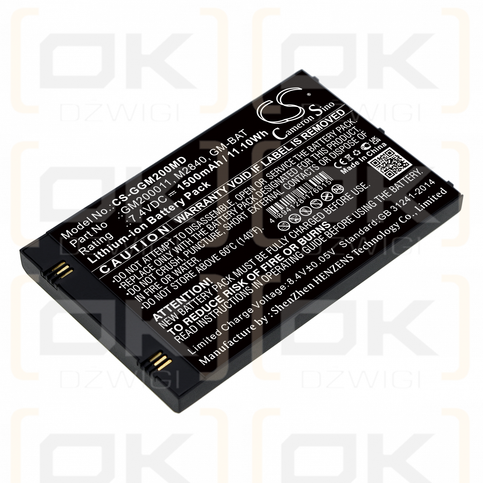 GE Scan Ultrasound / GM200011 1500 mAh Li-Ion 7,4 V (Cameron Sino)