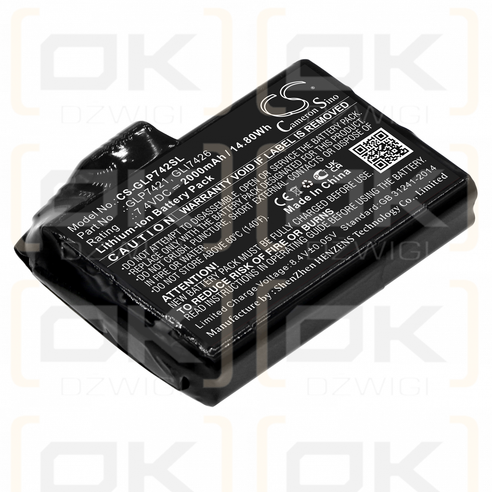 Glovii GP1R / GLP7421 2000 mAh Li-Ion 7,4 V (Cameron Sino)