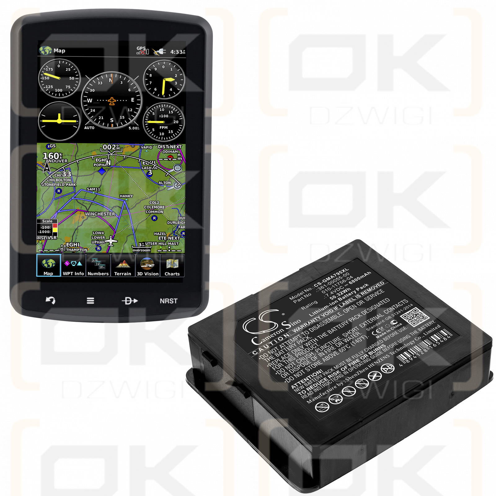 Garmin Aera 796 / 361-00055-00 6800 mAh Li-Ion 7,4 V (Cameron Sino)