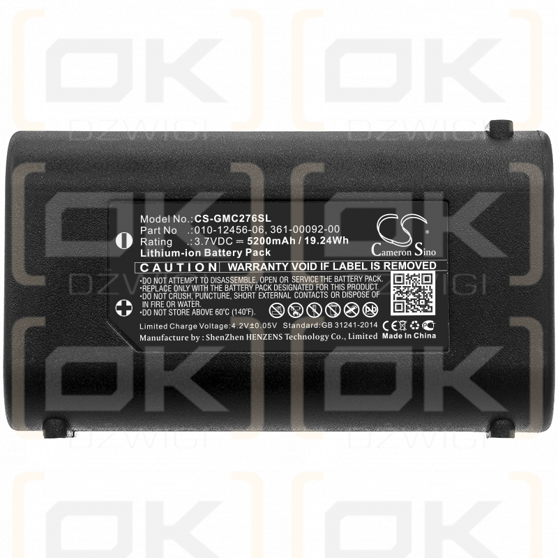 Garmin GPSMAP 276Cx / 010-12456-06 5200mAh Li-ion 3.7V (Cameron Sino)