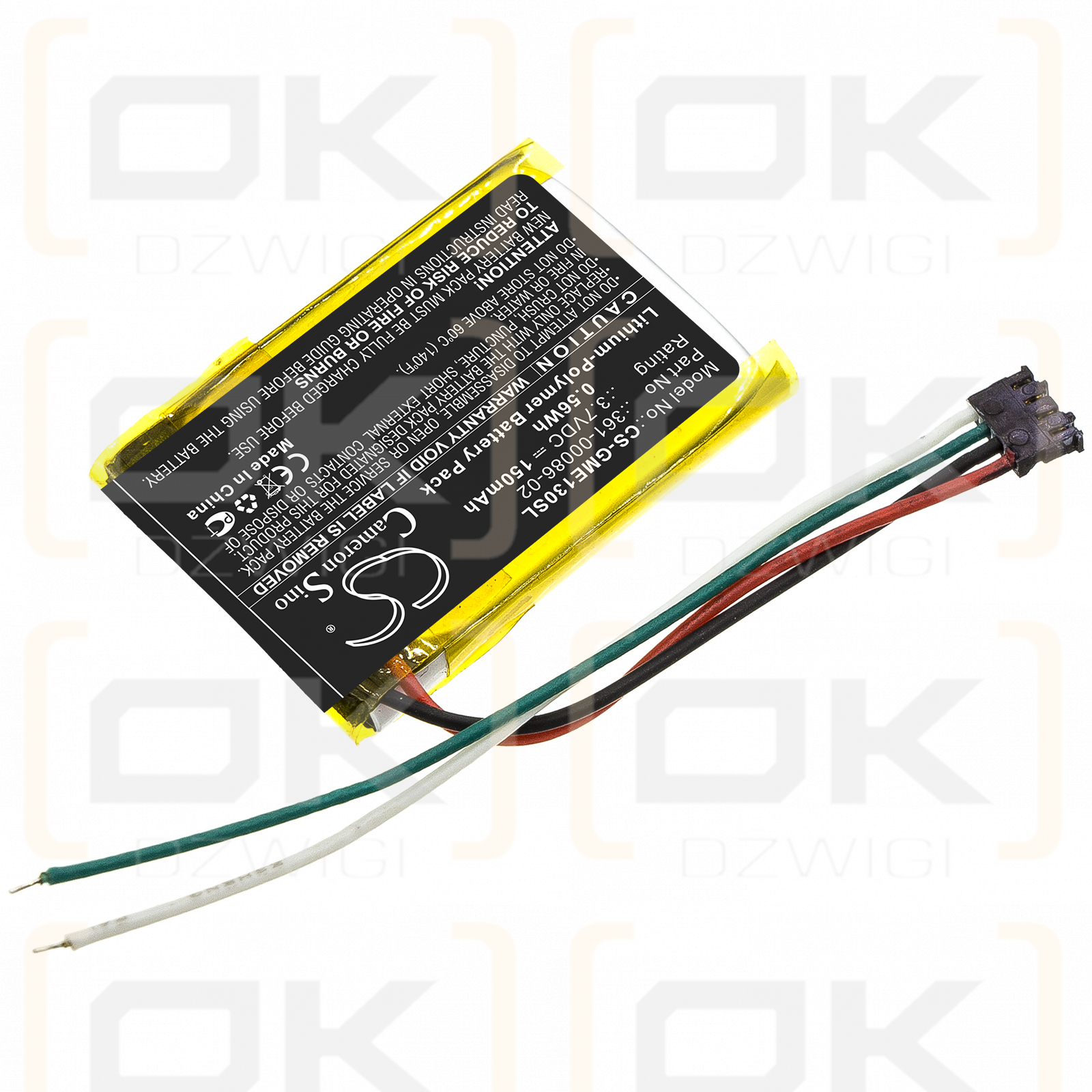 Garmin 6ES142148 / 361-00086-02 150mAh Li-Polímero 3.7V (Cameron Sino)