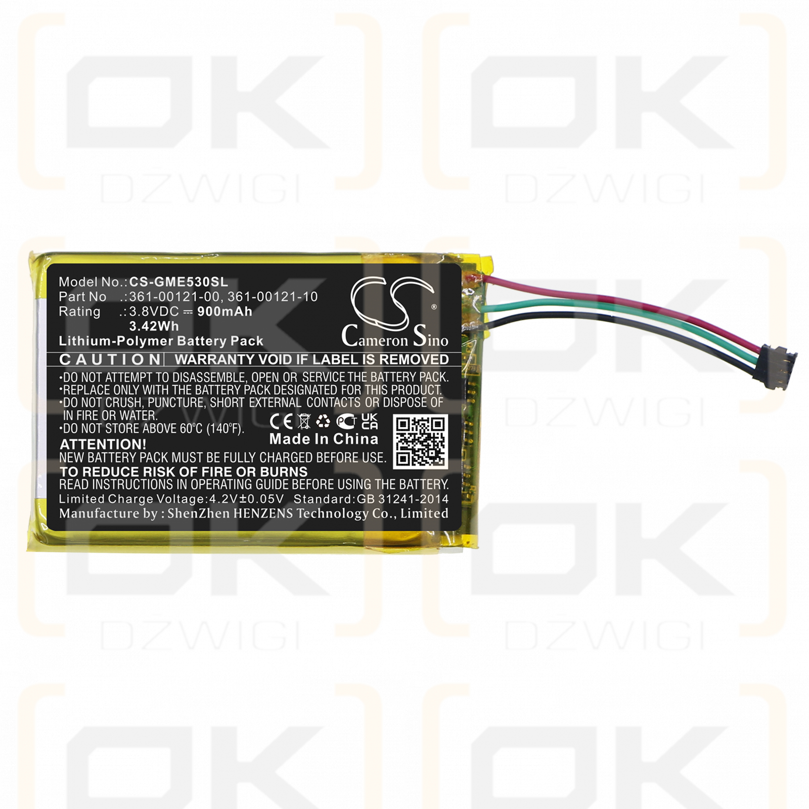 Garmin Edge 830 / 361-00121-00 900mAh Li-Polímero 3.8V (Cameron Sino)