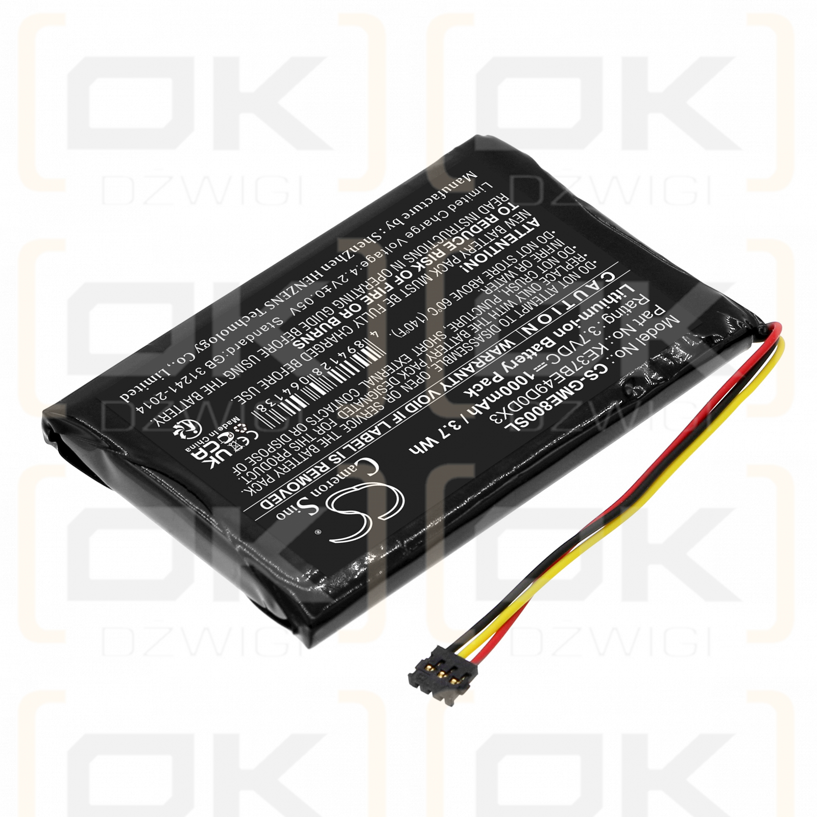 Garmin Edge 810 / KE37BE49D0DX3 1000mAh Li-ion 3.7V (Cameron Sino)