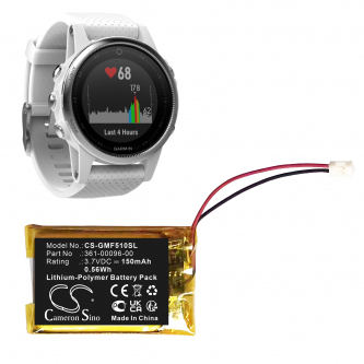 Garmin Fenix 5S Plus / 361-00096-00 150mAh Li-Polymer 3.7V (Cameron Sino)