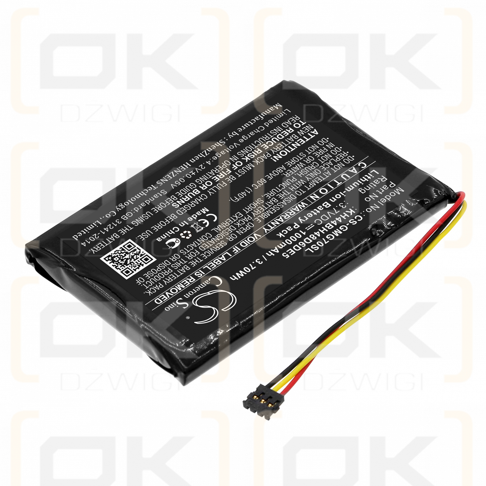 Garmin Approach G7 / KH44BH48D6DE5 1000 mAh Li-Ion 3,7 V (Cameron Sino)