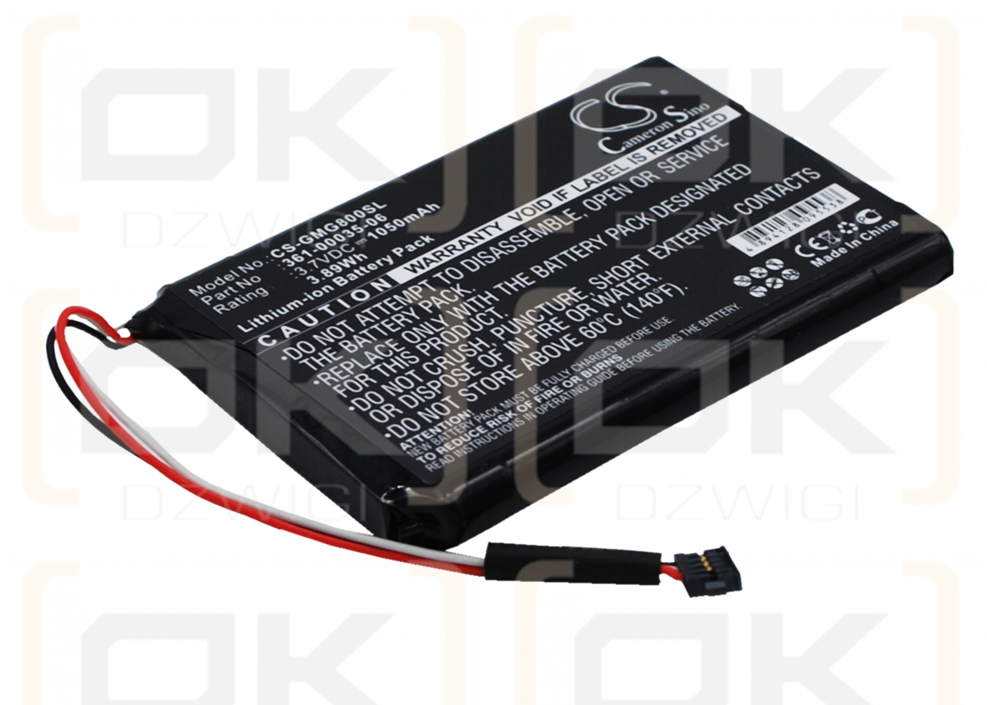 Garmin Approach G8 / 361-00035-06 1050 mAh Li-Ion 3,7 V (Cameron Sino)