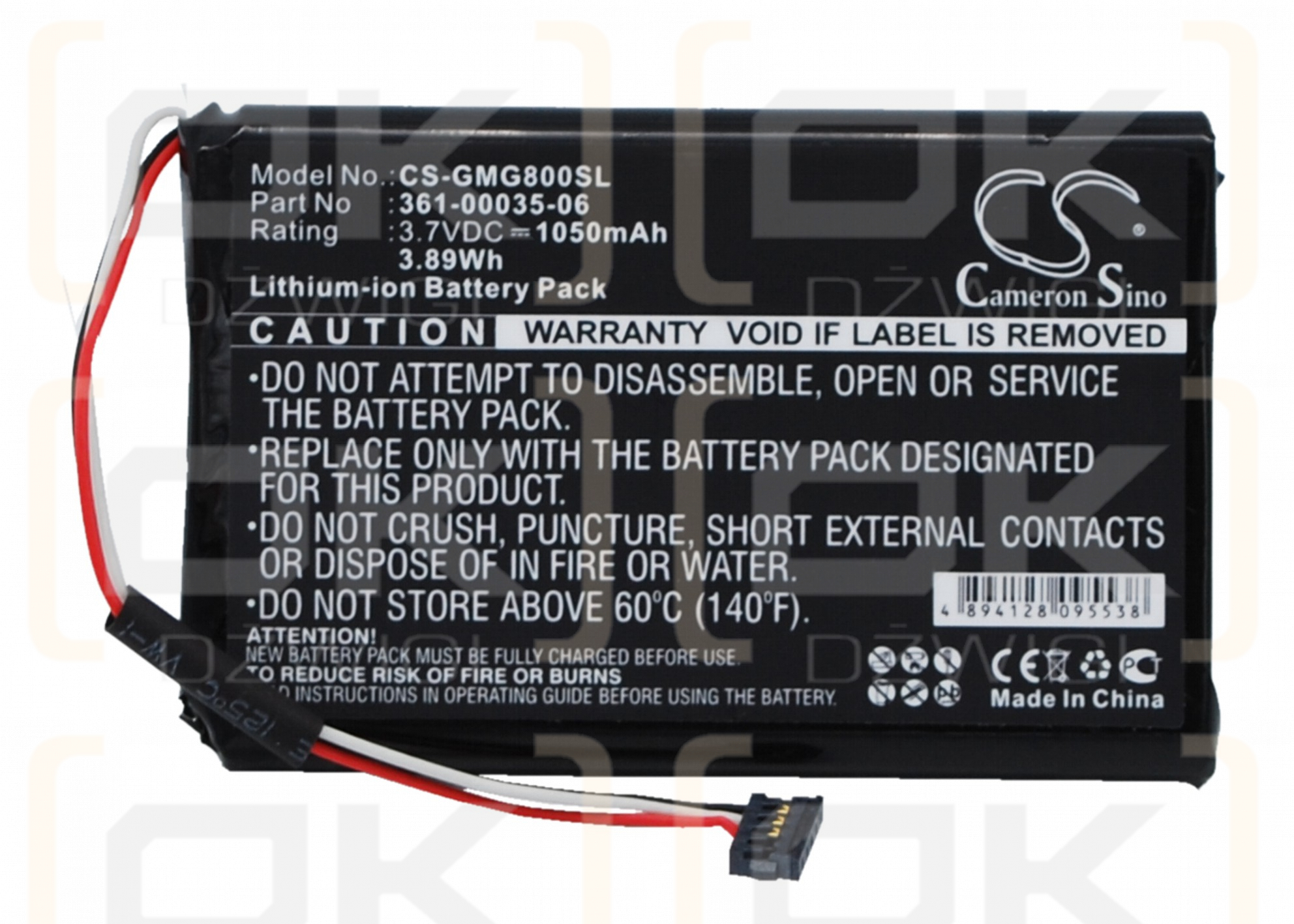 Garmin Approach G8 / 361-00035-06 1050 mAh Li-Ion 3,7 V (Cameron Sino)